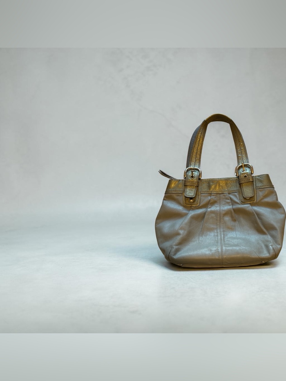 Coach Soho Pleated leather tote, EUC